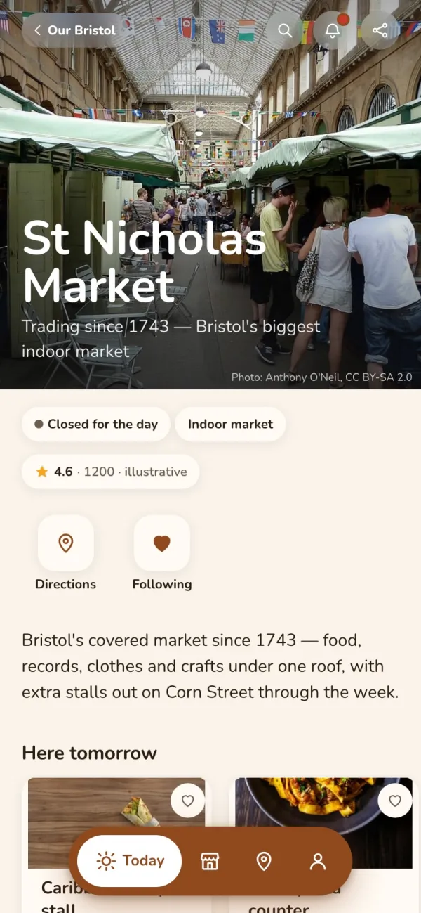St Nicholas Market’s own app inside Our Bristol