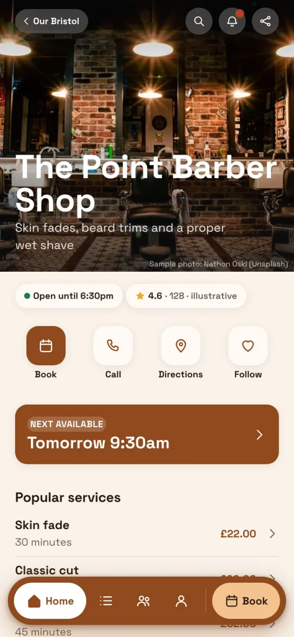 The Point’s own app inside Our Bristol